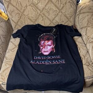 DAVID‎ BOWIE T Shirt Black Youth 12 Fits a small